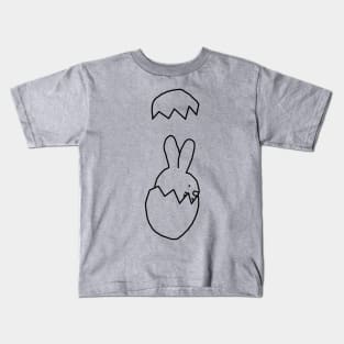 Cute Bunny popping out of Easter Egg Kids T-Shirt